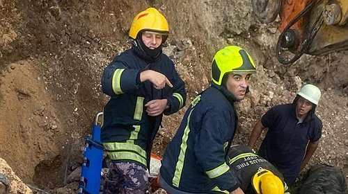 مصرع عاملين بانهيار ترابي في مدينة نابلس