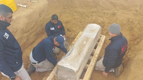 اكتشاف تابوت يعود للعهد الروماني شمال قطاع غزة