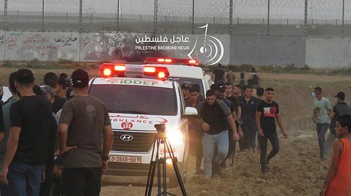 إصابات خلال إطلاق الاحتلال النار والقنابل ضد متظاهرين شرقي غزة