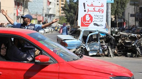 10 إصابات في 11 حادث سير بقطاع غزة
