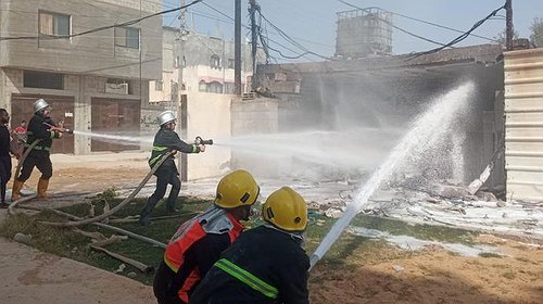إصابة 4 من الدفاع المدني بانفجار وسط قطاع غزة والداخلية تكشف